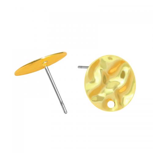 Brass Stud Earring with 304 Stainless Steel plated for woman golden Sold By Pair