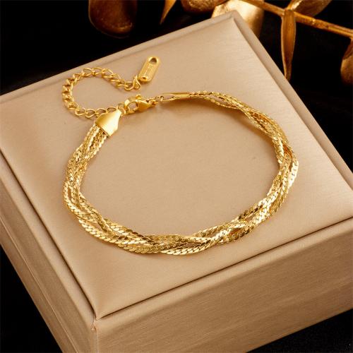 Stainless Steel Jewelry Bracelet 304 Stainless Steel fashion jewelry & Unisex nickel lead & cadmium free Length Approx 23 cm Sold By PC