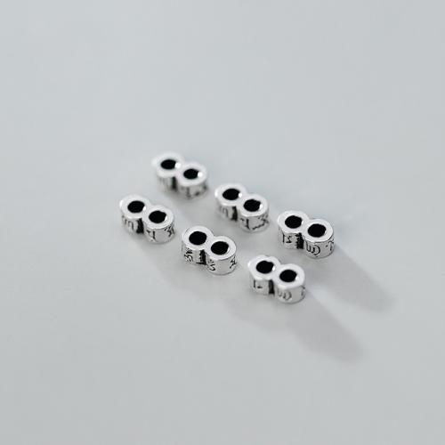 925 Sterling Silver Beads, vintage & DIY, 7.50x4x3mm, Hole:Approx 2.2mm, Sold By PC