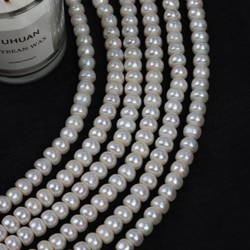 Perle perline Keishi coltivate d'acqua dolce, perla d'acquadolce coltivata naturalmente, DIY, bianco, Length about 8-9mm, Venduto per Appross. 37 cm filo
