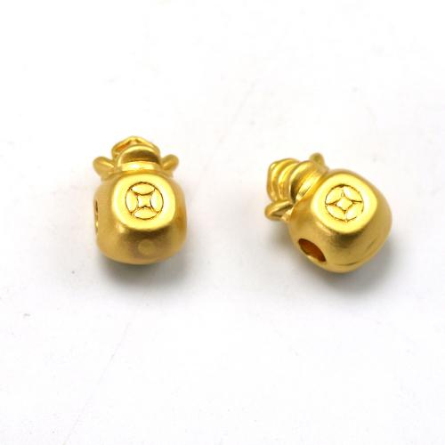 Zinc Alloy Spacer Beads Money Bag gold color plated DIY nickel lead & cadmium free Approx Sold By Bag