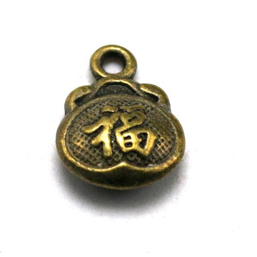 Tibetan Style Pendants, antique bronze color plated, vintage & DIY, nickel, lead & cadmium free, 13x10x4mm, Approx 100PCs/Bag, Sold By Bag