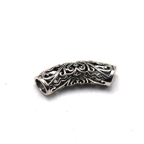 Tibetan Style Tube Beads, antique silver color plated, vintage & DIY & hollow, nickel, lead & cadmium free, 21x6mm, Approx 100PCs/Bag, Sold By Bag