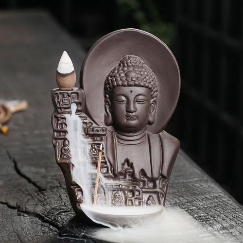 Backflow Incense Burner Purple Clay half handmade for home and office & durable Sold By PC