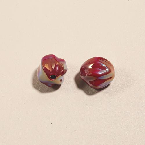 Perles en plastique ABS, Placage coloré, DIY, plus de couleurs à choisir, 20x21.50mm, Environ 100PC/sac, Vendu par sac