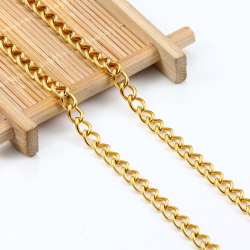 Stainless Steel Extender Chain, 304 Stainless Steel, plated, DIY, more colors for choice, nickel, lead & cadmium free, 1.20x5x7mm, Approx 5m/Lot, Sold By Lot