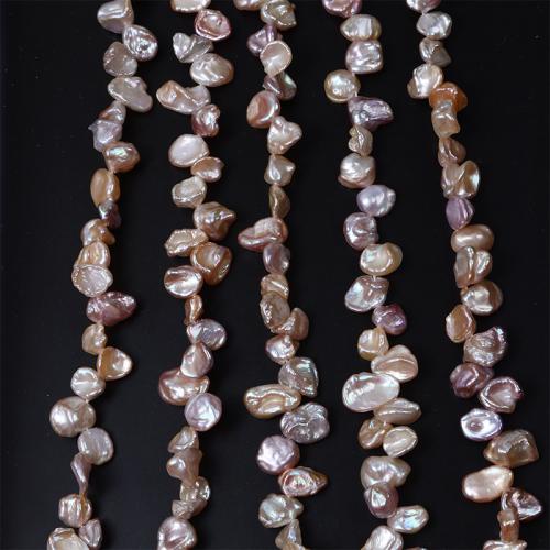 Barock kultivierten Süßwassersee Perlen, Natürliche kultivierte Süßwasserperlen, DIY, gemischte Farben, Length about 8-0mm,Width about 6-7mm, Bohrung:ca. 0.7mm, ca. 70PCs/Strang, verkauft per ca. 39 cm Strang