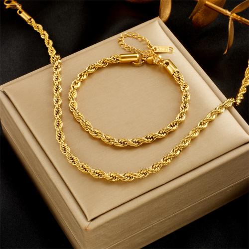 Stainless Steel Jewelry Bracelet 304 Stainless Steel fashion jewelry & for woman golden nickel lead & cadmium free Sold By PC