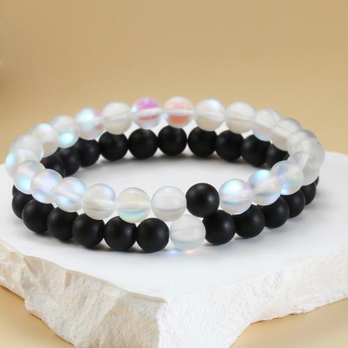 Gemstone Bracelets, fashion jewelry & Unisex, more colors for choice, 2PCs/Set, Sold By Set
