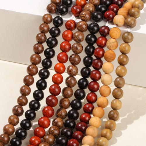 Perles en bois, Rond, poli, DIY & différents matériaux pour le choix & normes différentes pour le choix, Vendu par brin