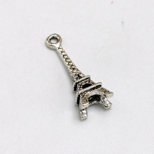 Tibetan Style Pendants, Eiffel Tower, plated, vintage & DIY, more colors for choice, nickel, lead & cadmium free, 8x22x5mm, Approx 100PCs/Bag, Sold By Bag
