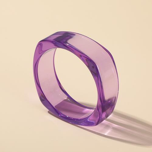 Resin Bracelets Square polished fashion jewelry & for woman Inner Approx 87mm Sold By PC