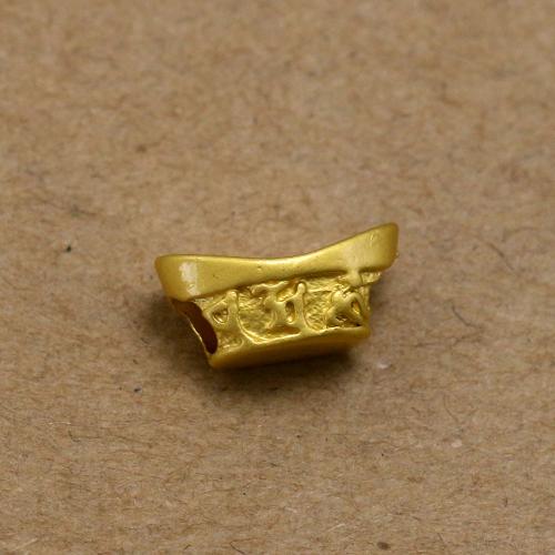 Tibetan Style Jewelry Beads, Ingot, gold color plated, DIY, nickel, lead & cadmium free, 11x6x5mm, Approx 100PCs/Bag, Sold By Bag