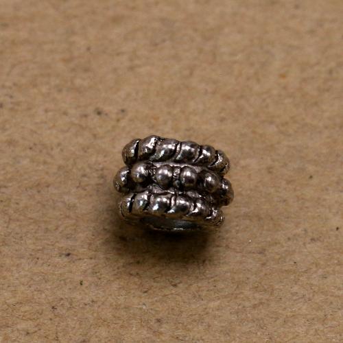 Tibetan Style Jewelry Beads, Column, antique silver color plated, vintage & DIY, nickel, lead & cadmium free, 7.50x5mm, Approx 100PCs/Bag, Sold By Bag