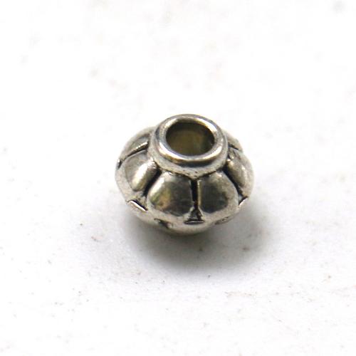 Tibetan Style Jewelry Beads, antique silver color plated, vintage & DIY, nickel, lead & cadmium free, 5x4mm, Approx 100PCs/Bag, Sold By Bag