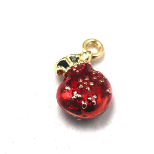 Zinc Alloy Enamel Pendants Money Bag gold color plated DIY red nickel lead & cadmium free Sold By PC