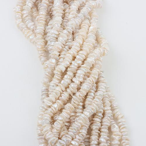 Barokowe koraliki z hodowlanych pereł słodowodnych, Perła naturalna słodkowodna, barokowy, DIY, biały, Length about 8-10mm, sprzedawane na około 39 cm Strand