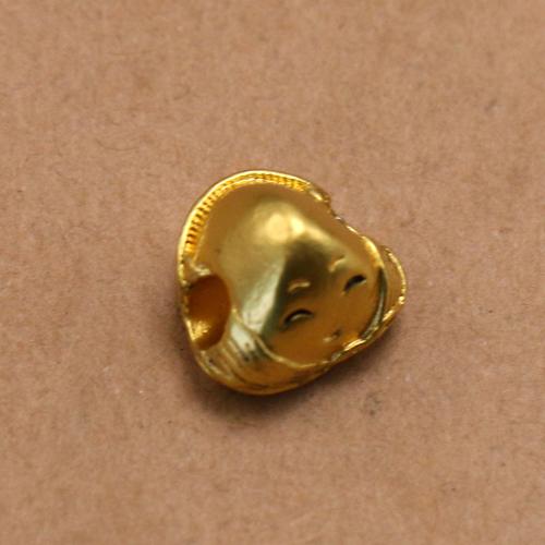 Zinc Alloy Spacer Beads Rice Dumpling gold color plated DIY nickel lead & cadmium free Approx Sold By Bag