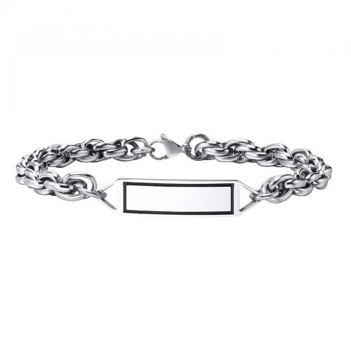 Stainless Steel Jewelry Bracelet 304 Stainless Steel plated for man & enamel original color Length Approx 21 cm Sold By PC