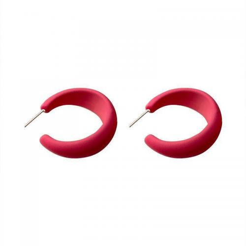 Boucle d'oreille bijoux acrylique, avec argent sterling 925, pour femme, plus de couleurs à choisir, 38mm, Vendu par paire