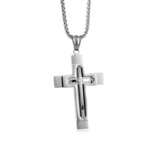 Fashion Stainless Steel Jewelry Sets 304 Stainless Steel Cross polished Unisex Sold By PC