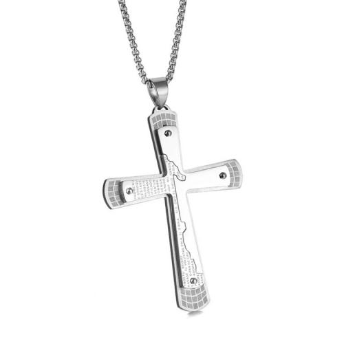 Fashion Stainless Steel Jewelry Sets, 304 Stainless Steel, Cross, polished, Unisex & different styles for choice, more colors for choice, Sold By PC