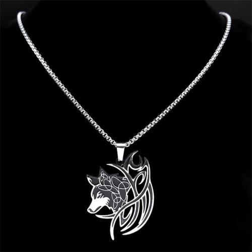 Stainless Steel Jewelry Necklace 304 Stainless Steel polished fashion jewelry & for man silver color nickel lead & cadmium free Length Approx 50 cm Sold By PC