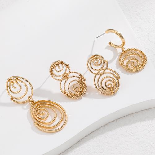 Zinc Alloy Stud Earring polished fashion jewelry & for woman golden nickel lead & cadmium free Sold By Pair