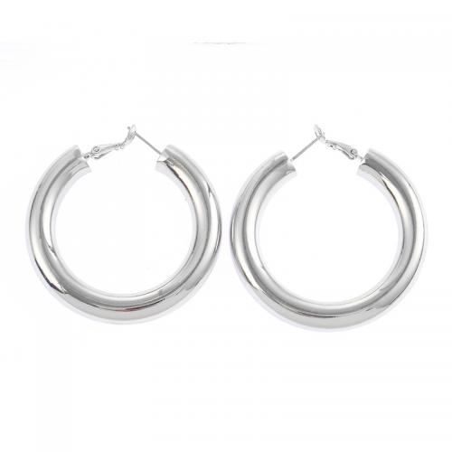 Brass Leverback Earring, polished, fashion jewelry & for woman, silver color, nickel, lead & cadmium free, 52x9mm, Sold By Pair