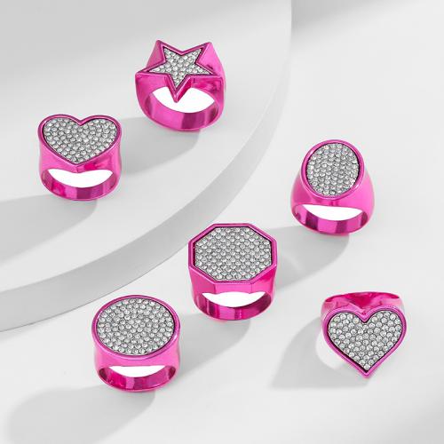 Zinklegering ringen, Zinc Alloy, mode sieraden & verschillende stijlen voor de keuze & voor vrouw, nikkel, lood en cadmium vrij, Verkocht door PC