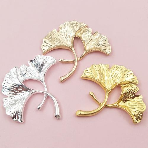 Hair Stick Findings, Tibetan Style, Ginkgo Leaf, plated, DIY, more colors for choice, nickel, lead & cadmium free, 42x44mm, 10PCs/Bag, Sold By Bag