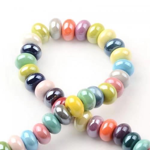 Porslin Smycken Pärlor, Flat Round, DIY & olika storlek för val, fler färger för val, Hål:Ca 2mm, Ca 100PC/Bag, Säljs av Bag