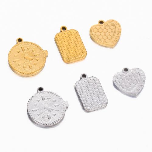 Stainless Steel Pendants 304 Stainless Steel plated DIY Sold By Bag