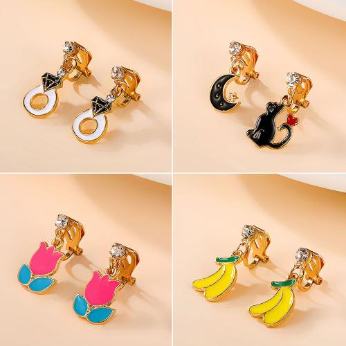 Zinc Alloy Stud Earring with enamel gold color plated fashion jewelry & for woman nickel lead & cadmium free Sold By Pair