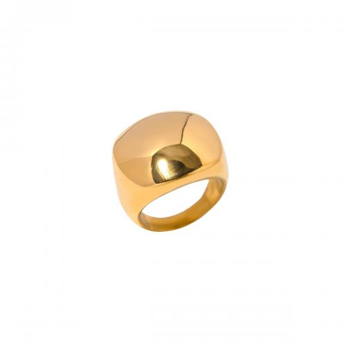 Edelstahl Ringe, 304 Edelstahl, 18K vergoldet, Modeschmuck & verschiedene Größen vorhanden & für Frau, frei von Nickel, Blei & Kadmium, Inner Diameter:1.66cm,wide:2.05cm, verkauft von PC