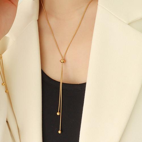 Nehrđajući čelik Chain Necklace džemper, 304 nehrđajućeg čelika, pozlaćen, za žene, više boja za izbor, Dužina Približno 65 cm, Prodano By PC
