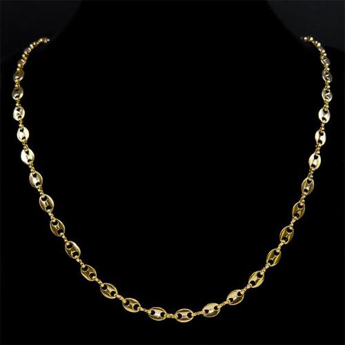Stainless Steel Chain Necklace 304 Stainless Steel polished fashion jewelry & for woman nickel lead & cadmium free Length Approx 60 cm Sold By PC