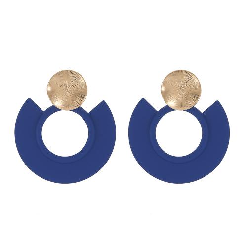 Jern ørering, malede, mode smykker & for kvinde, nikkel, bly & cadmium fri, 50x55mm, Solgt af par
