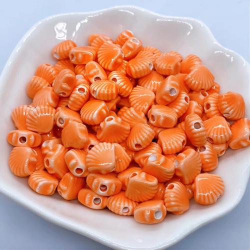 Porcelain Jewelry Beads, Shell, DIY, more colors for choice, 11.60x9.70x6.30mm, Hole:Approx 2mm, Approx 100PCs/Bag, Sold By Bag