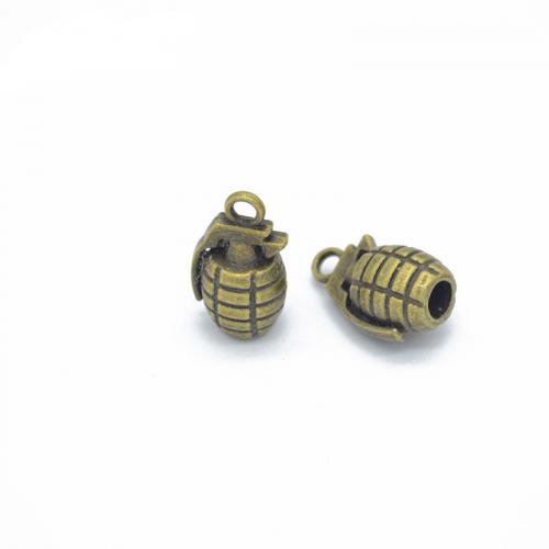 Zinc Alloy Pendants Grenade plated DIY nickel lead & cadmium free Approx 3mm Approx Sold By Bag