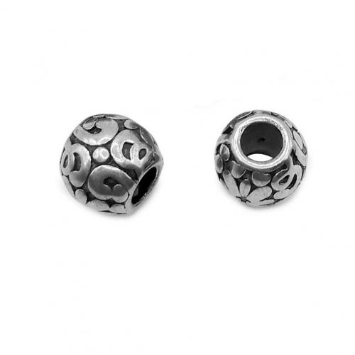 Stainless Steel Spacer Beads, 304 Stainless Steel, Oval, DIY, original color, 10x11mm, Hole:Approx 5mm, 10PCs/Bag, Sold By Bag