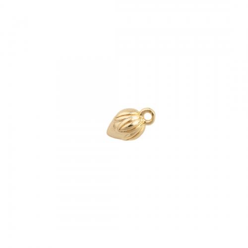 Brass Jewelry Pendants, plated, DIY, golden, 8.50x5x5mm, Hole:Approx 1mm, Sold By PC