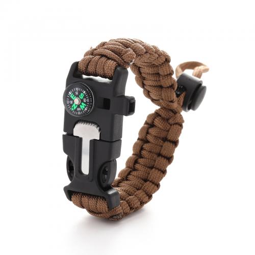 Nylon Survival Bracelet, with Polypropylene Fiber, Unisex & adjustable, more colors for choice, 250x30mm, Sold By PC