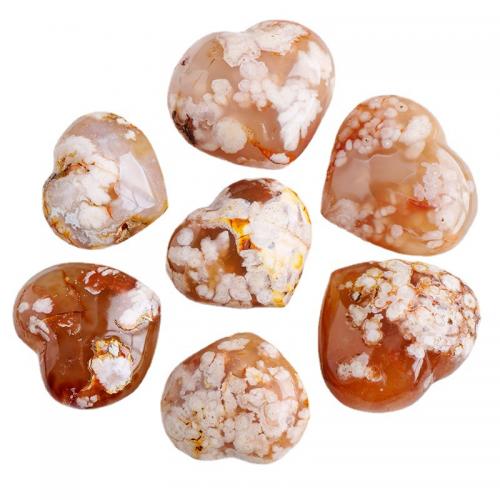 Cherry Blossom Agate Decoration, Heart, different size for choice, Sold By PC