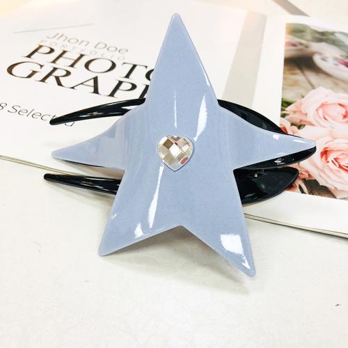 Hair Claw Clips Acrylic with Acetate Star fashion jewelry & with rhinestone 130mm Sold By PC