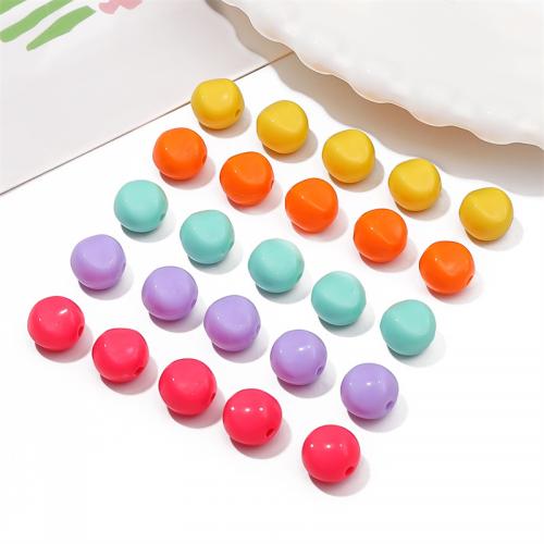 Opaque Acrylic Beads, DIY, more colors for choice, 10mm, Hole:Approx 1.5mm, Sold By Bag