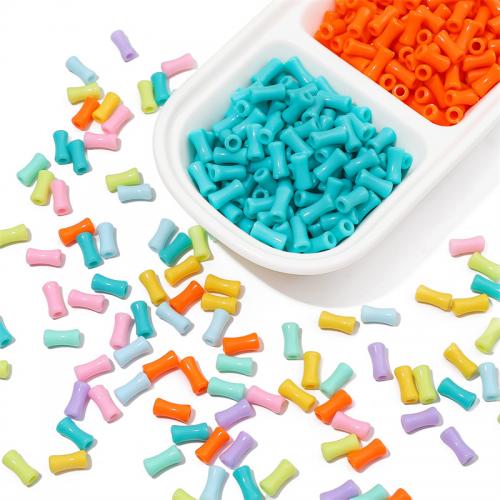 Opaque Acrylic Beads, Bamboo, DIY, more colors for choice, 5x12mm, Hole:Approx 2.5mm, Sold By Bag