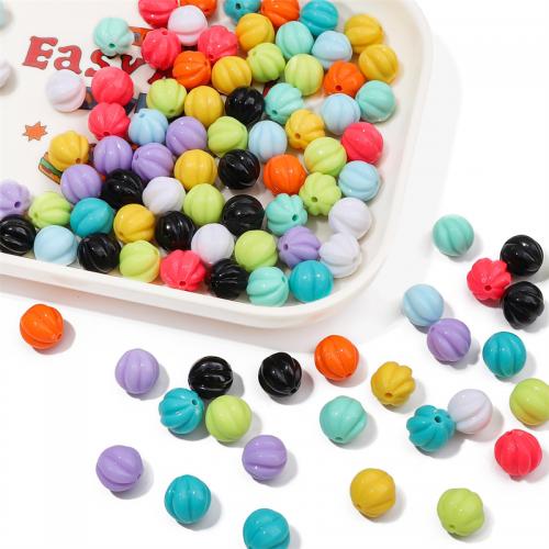 Perles acrylique de couleur unie, Citrouille, DIY, plus de couleurs à choisir, 12mm, Trou:Environ 1.5mm, Vendu par sac