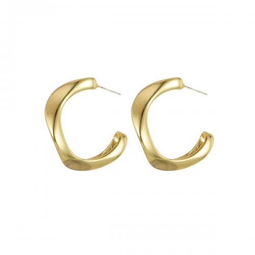 Tibetan Style Stud Earring, fashion jewelry & for woman, gold, nickel, lead & cadmium free, 35x30mm, Sold By Pair