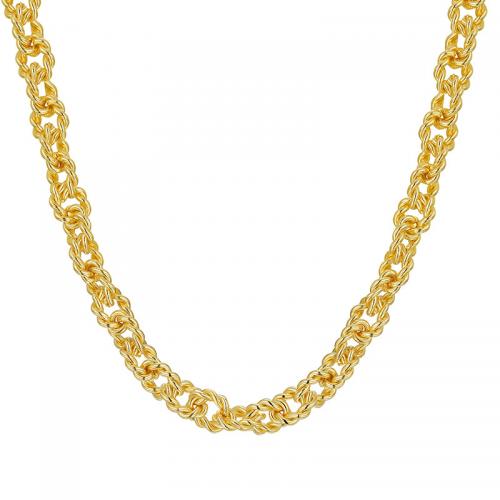 Brass Necklace, plated, for woman, golden, Length:Approx 45-50 cm, Sold By PC